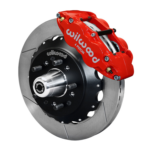 Wilwood Brake Kit, Front, FNSL6R Big Brake (Hub), Radial, 12.88 Rotor, Plain Face, Red, For Chevrolet, Kit