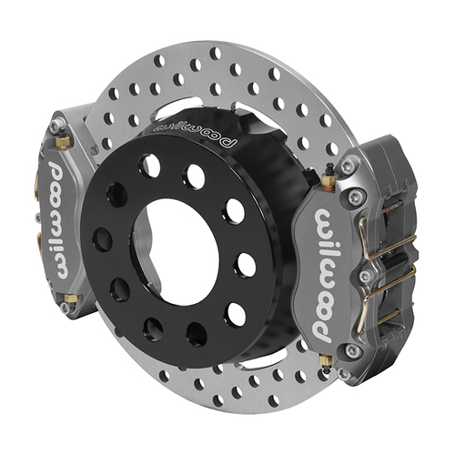 Wilwood Brake Kit, Rear, DP Dual SA Lug Drive Dynamic Drag, Lug, 11.44 Rotor, GT Slotted & Drilled, Black, Kit