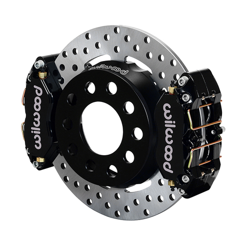 Wilwood Brake Kit, Rear, DP Dual SA Lug Drive Dynamic Drag, Lug, 11.44 Rotor, GT Slotted & Drilled, Black, Kit