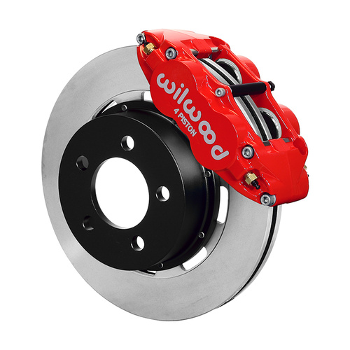 Wilwood Brake Kit, Front, FNSL4R Big Brake (Hat), Radial, 12.19 Rotor, Plain Face, Red, For Jeep, Kit