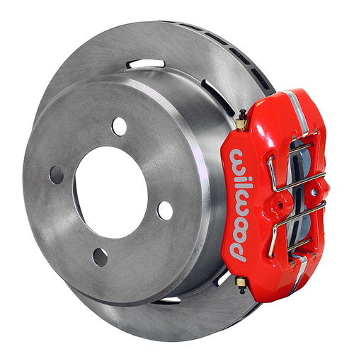 Wilwood Brake Kit, Rear, FDLP Parking, Lug, 11.00 Rotor, Plain Face, Red, 7.25 Mustang, Kit