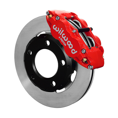 Wilwood Brake Kit, Front, FNSL4R Big Brake (Hat), Radial, 12.19 Rotor, Plain Face, Red, For Jeep, Kit