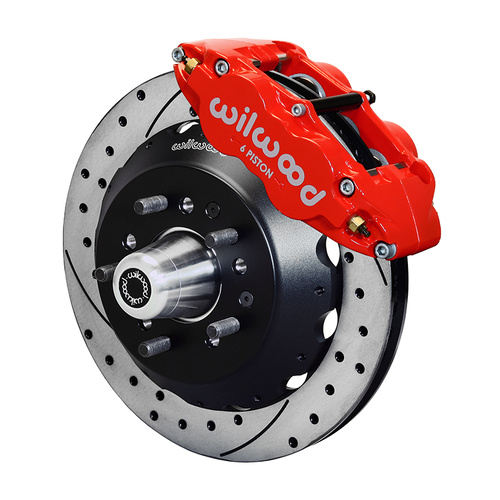 Wilwood Brake Kit, Front, FNSL6R Big Brake (Hub), Radial, 12.88 Rotor, SRP, Red, For Ford, For Mercury, Kit