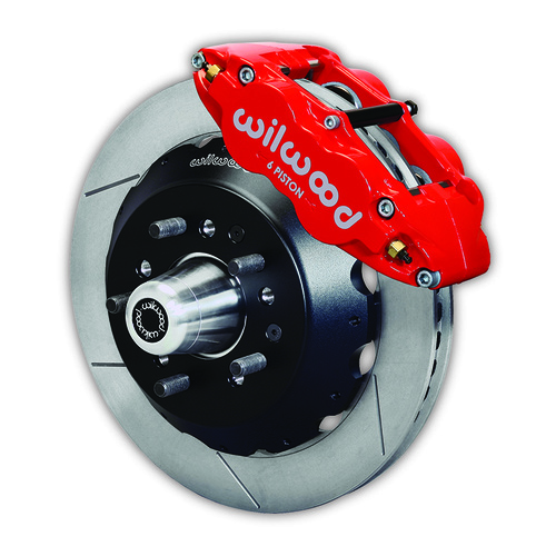 Wilwood Brake Kit, Front, FNSL6R Big Brake (Hub), Radial, 12.88 Rotor, Plain Face, Red, For Ford, For Mercury, Kit