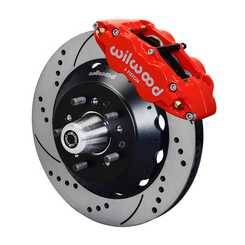 Wilwood Brake Kit, Front, FNSL6R Big Brake (Hub), Radial, 14.00 Rotor, SRP, Red, For Ford, For Mercury, Kit