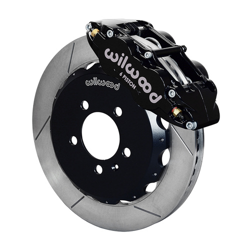 Wilwood Brake Kit, Front, FNSL6R Big Brake (Hat), Radial, 12.88 Rotor, Plain Face, Black, Audi, Volkswagen, w/Lines, Kit
