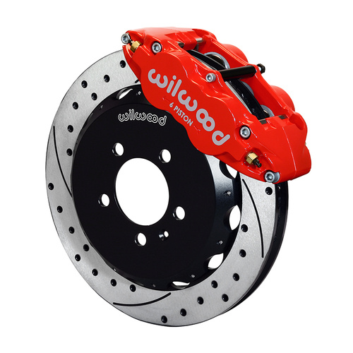 Wilwood Brake Kit, Front, FNSL6R Big Brake (Hat), Radial, 12.88 Rotor, SRP, Red, Audi, Volkswagen, w/Lines, Kit