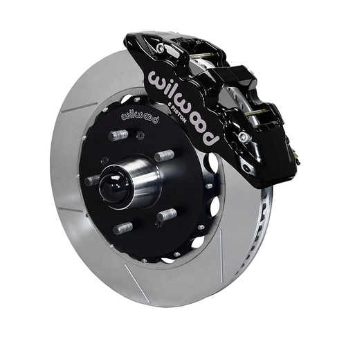 Wilwood Brake Kit, Front, AERO6 Big Brake Truck, Radial, 14.25 Rotor, Plain Face, Black, For Ford, For Lincoln, w/Lines, Kit