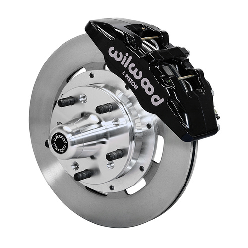 Wilwood Brake Kit, Front, DP6 Big Brake (Hub), Lug, 12.19 Rotor, Plain Face, Black, For Buick, For Chevrolet, Olds., For Pontiac, Kit