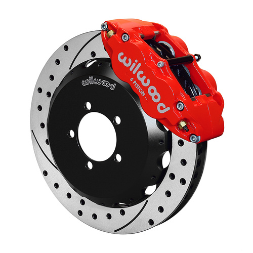 Wilwood Brake Kit, Front, FNSL6R Big Brake (Hat), Radial, 12.88 Rotor, SRP, Red, Scion, For Subaru, w/Lines, Kit