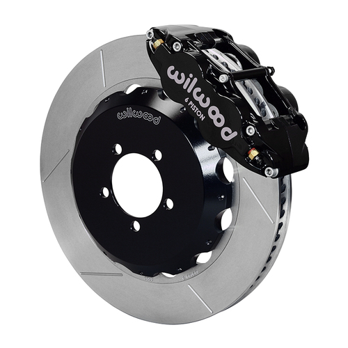 Wilwood Brake Kit, Front, FNSL6R Big Brake (Hat), Radial, 14.00 Rotor, Plain Face, Black, For Subaru, w/Lines, Kit