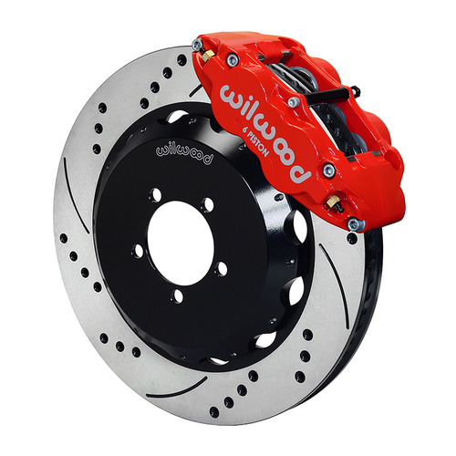 Wilwood Brake Kit, Front, FNSL6R Big Brake (Hat), Radial, 14.00 Rotor, SRP, Red, For Subaru, w/Lines, Kit