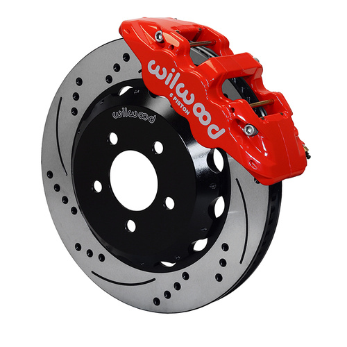 Wilwood Brake Kit, Front, AERO6 Big Brake, Radial, 14.00 Rotor, SRP, Red, For Subaru, w/Lines, Kit