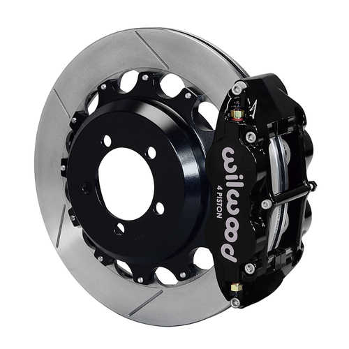 Wilwood Brake Kit, Rear, FNSL4R Big Brake For OE Parking Brake, Radial, 12.88 Rotor, Plain Face, Black, OEM, w/Lines, Kit