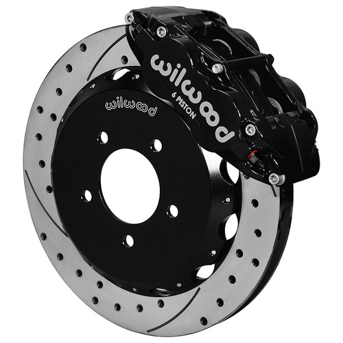 Wilwood Brake Kit, Front, FNSL6R Big Brake (Hat), Radial, 12.88 Rotor, SRP, Black, For Mazda, w/Lines, Kit
