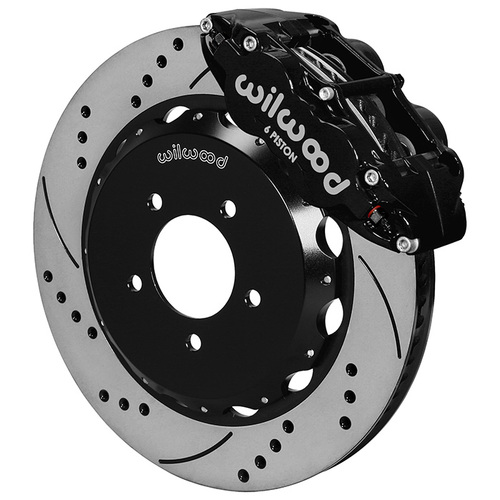 Wilwood Brake Kit, Front, FNSL6R Big Brake (Hat), Radial, 14.00 Rotor, SRP, Black, For Mazda, w/Lines, Kit