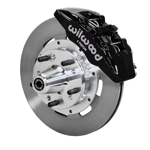 Wilwood Brake Kit, Front, DP6 Big Brake (Hub), Lug, 12.19 Rotor, Plain Face, Black, For Ford, For Mercury, Kit