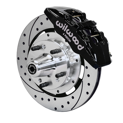 Wilwood Brake Kit, Front, DP6 Big Brake (Hub), Lug, 12.19 Rotor, SRP, Black, For Ford, For Mercury, Kit