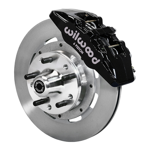 Wilwood Brake Kit, Front, DP6 Big Brake (Hub), Lug, 12.19 Rotor, Plain Face, Black, For Ford, For Mercury, Kit