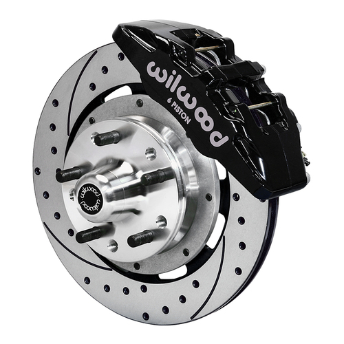 Wilwood Brake Kit, Front, DP6 Big Brake (Hub), Lug, 12.19 Rotor, SRP, Black, For Ford, For Mercury, Kit