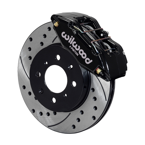 Wilwood Brake Kit, Front, Forged DPHA Caliper & Rotor, SRP, Lug, 10.32 Rotor, SRP, Black, For Acura, For Honda, Kit