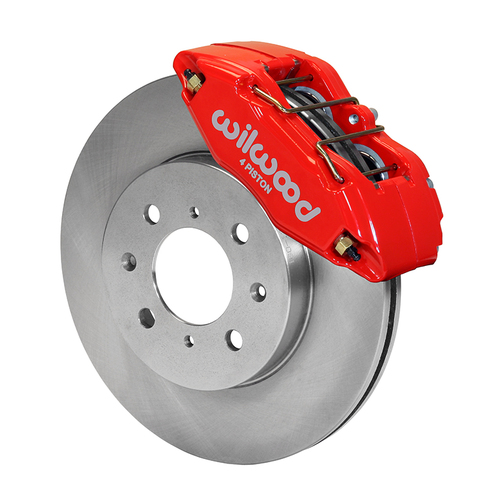 Wilwood Brake Kit, Front, Forged DPHA Caliper & Rotor, Plain Face, Lug, 10.32 Rotor, Plain Face, Red, For Acura, For Honda, Kit