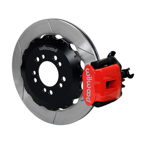 Wilwood Brake Kit, Rear, CPB Caliper, Radial, 12.88 Rotor, Plain Face, Red, OEM, w/Lines, Kit