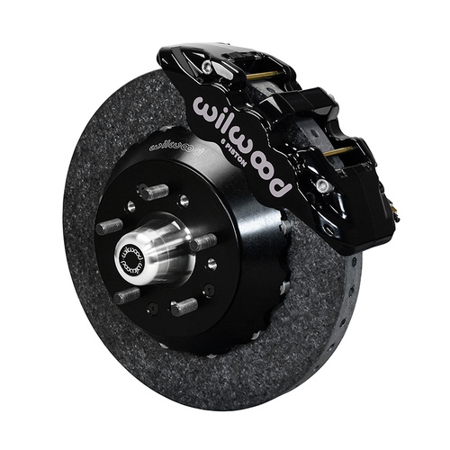 Wilwood Brake Kit, Front, AERO6 WCCB Carbon-Ceramic Big Brake, Radial, 14.00 Rotor, Plain Face, Black, Kit