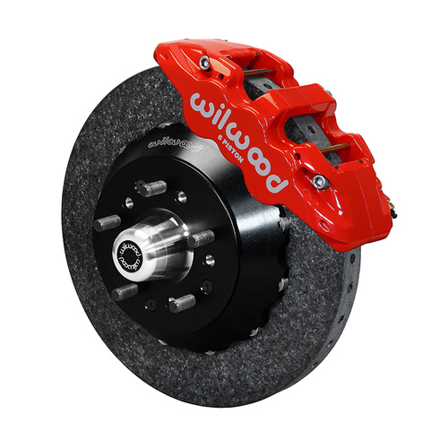 Wilwood Brake Kit, Front, AERO6 WCCB Carbon-Ceramic Big Brake, Radial, 14.00 Rotor, Plain Face, Red, Kit