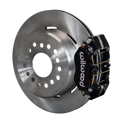Wilwood Brake Kit, Rear, Dynapro Lug Mount Parking, Lug, 12.19 Rotor, Plain Face, Black, Big For Ford New Style, Kit