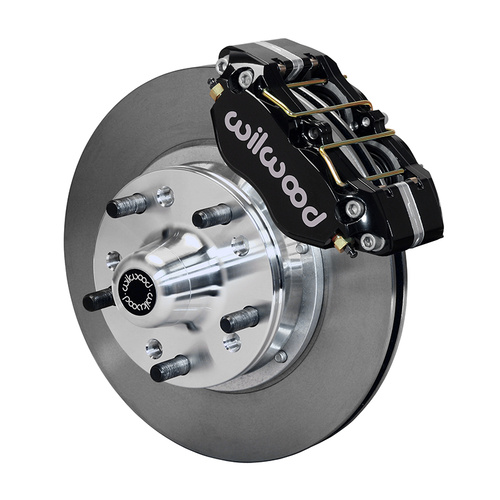 Wilwood Disc Brakes, DynoPro Dust-Boot Pro Series, Front, 11" Rotors, Black 4-piston Calipers, Chev, Kit