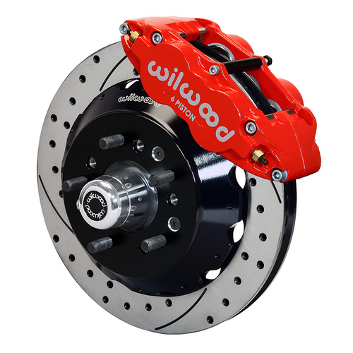 Wilwood Brake Kit, Front, FNSL6R Big Brake (Hub), Radial, 12.88 Rotor, SRP, Red, TCI, Kit