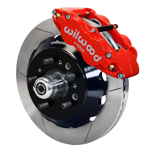 Wilwood Brake Kit, Front, FNSL6R Big Brake (Hub), Radial, 12.88 Rotor, Plain Face, Red, TCI, Kit