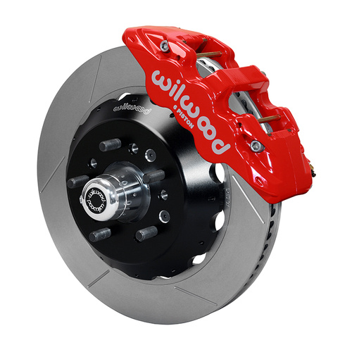 Wilwood Brake Kit, Front, AERO6 Big Brake, Radial, 14.00 Rotor, Plain Face, Red, TCI, Kit