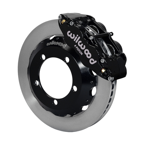 Wilwood Brake Kit, Front, FNSL4R Big Brake (Hat), Radial, 12.88 Rotor, Plain Face, Black, For Ford, w/Lines, Kit