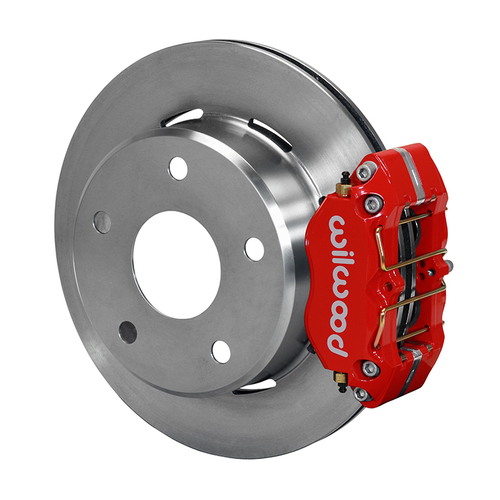 Wilwood Brake Kit, Rear, Dynapro Lug Mount Parking, Lug, 12.19 Rotor, Plain Face, Red, Big For Ford Bronco, Kit