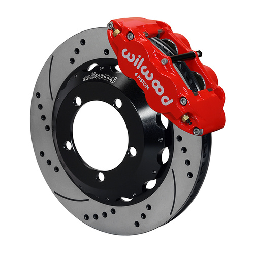 Wilwood Brake Kit, Front, FNSL4R Big Brake (Hat), Radial, 14.00 Rotor, SRP, Red, For Ford, w/Lines, Kit