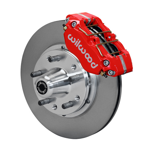 Wilwood Brake Kit, Front, DP-DB Pro Series, Lug, 11.00 Rotor, Plain Face, Red, For Ford, For Mercury, Kit