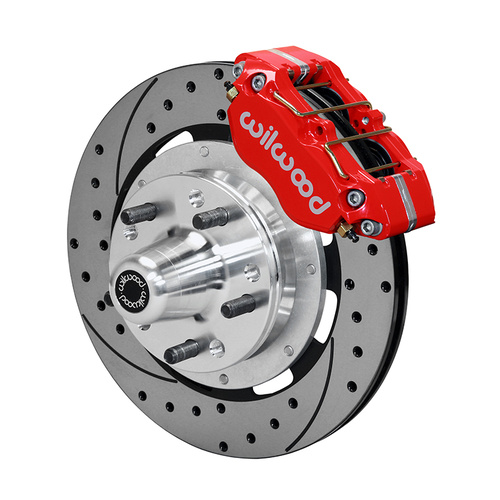 Wilwood Brake Kit, Front, DP-DB Big Brake (Hub), Lug, 12.19 Rotor, SRP, Red, For Ford, For Mercury, Kit