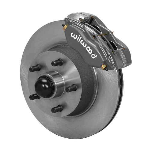 Wilwood Brake Kit, Front, Classic Series Dynalite, Lug, 11.30 Rotor, Plain Face, Ano, For Ford, For Mercury, w/Lines, Kit