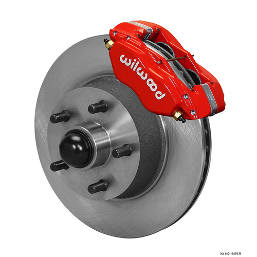 Wilwood Brake Kit, Front, Classic Series Dynalite, Lug, 11.30 Rotor, Plain Face, Ano, For Ford, For Mercury, w/Lines, Kit