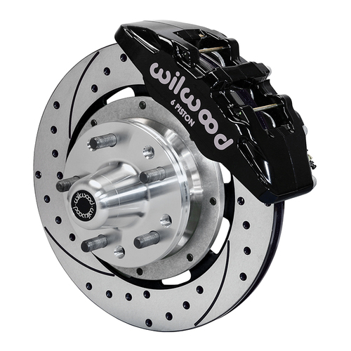 Wilwood Brake Kit, Front, DP6 Big Brake (Hub), Lug, 12.19 Rotor, SRP, Black, For American Motors, Kit