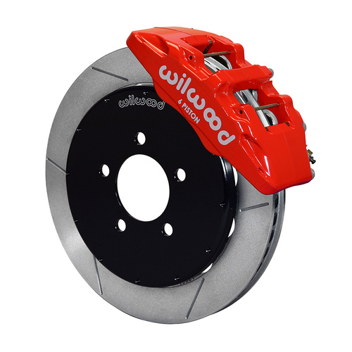 Wilwood Brake Kit, Front, DP6 Big Brake (Hat), Lug, 12.88 Rotor, Plain Face, Red, For Mazda, w/Lines, Kit