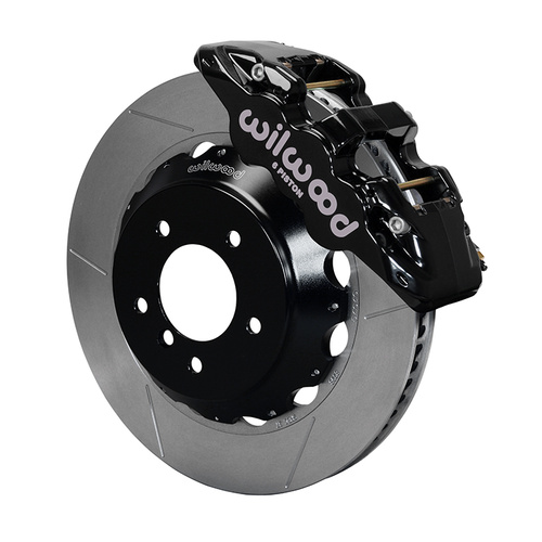 Wilwood Brake Kit, Front, AERO6 Big Brake, Radial, 14.00 Rotor, Plain Face, Black, For BMW, w/Lines, Kit