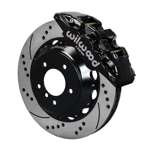 Wilwood Brake Kit, Front, AERO6 Big Brake, Radial, 14.00 Rotor, SRP, Black, For BMW, w/Lines, Kit