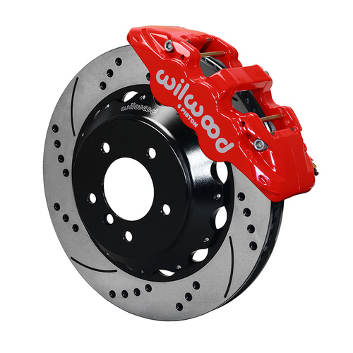 Wilwood Brake Kit, Front, AERO6 Big Brake, Radial, 14.00 Rotor, SRP, Red, For BMW, w/Lines, Kit