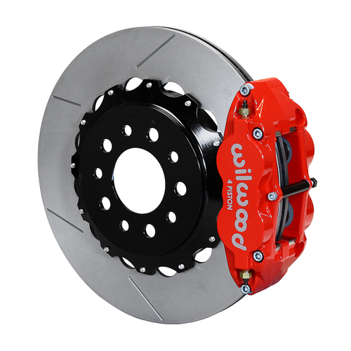 Wilwood Brake Kit, Rear, FNSL4R Big Brake, Radial, 14.00 Rotor, Plain Face, Red, Morrison Multilink IRS, Kit