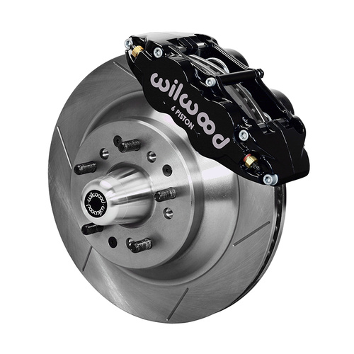 Wilwood Brake Kit, Front, FNSL6R Big Brake (Hub & 1PC Rotor), Radial, 12.88 Rotor, Plain Face, Black, Edsel, For Ford, For Mercury, Kit