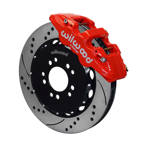 Wilwood Brake Kit, Front, AERO6 Big Brake, Radial, 14.00 Rotor, SRP, Red, For Ford, w/Lines, Kit