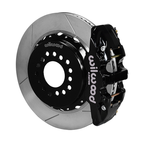 Wilwood Brake Kit, Rear, AERO4 Big Brake Parking, Radial, 14.00 Rotor, Plain Face, Black, BMR Rear Suspension, w/Lines, Kit